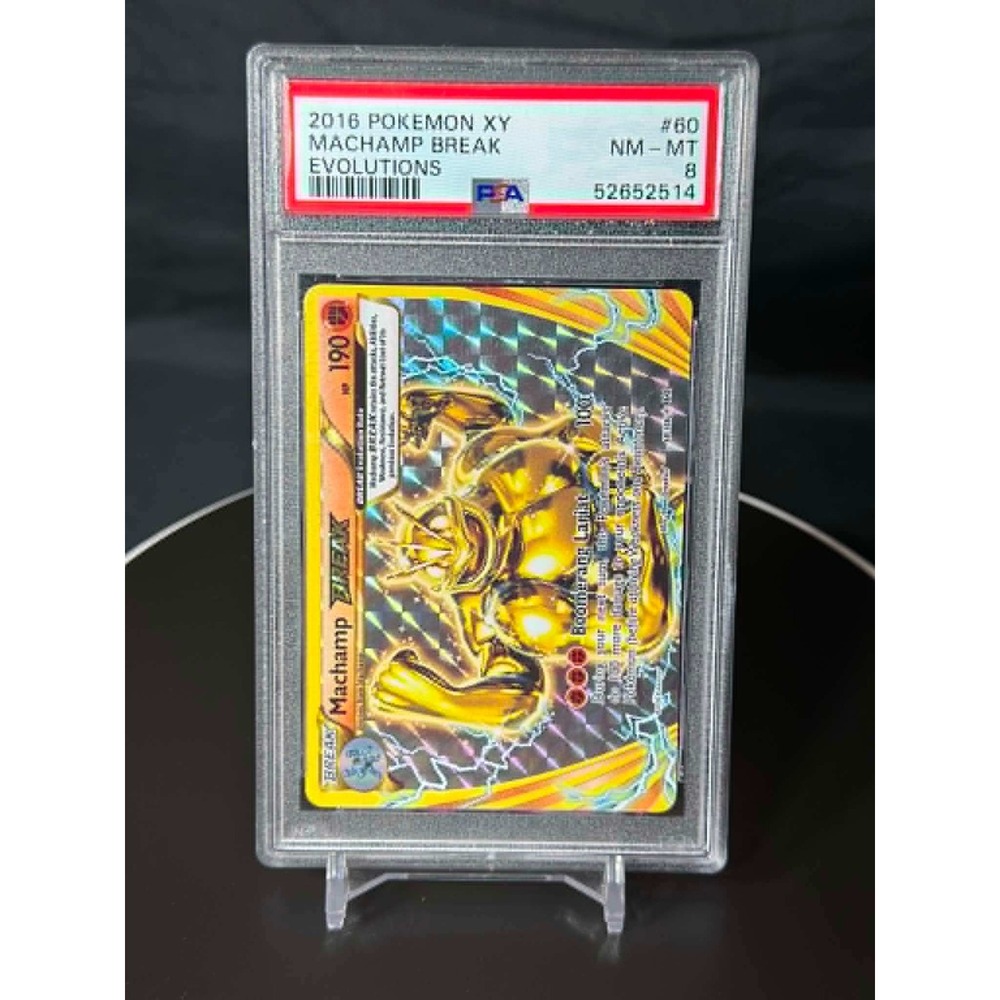 2016 Pokemon XY Evolutions Machamp BREAK #60 PSA 8 NM-MT Holo Rare Card